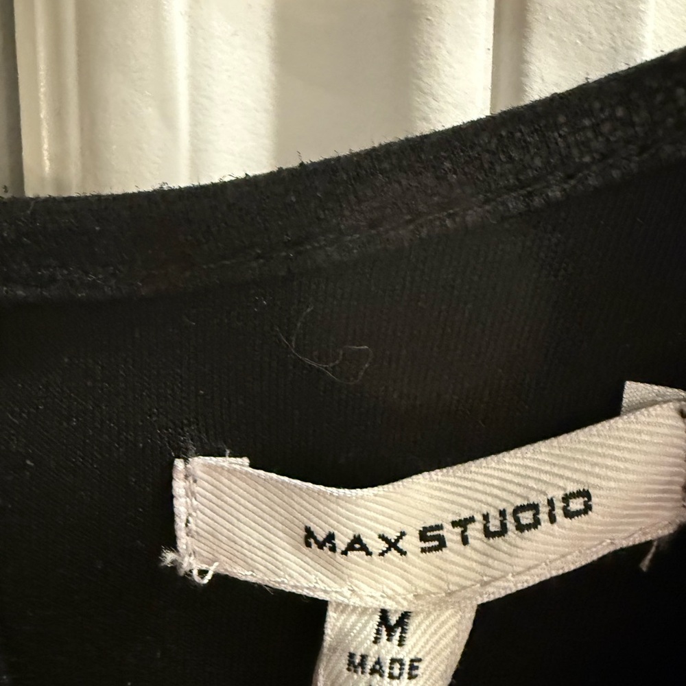 Max Studio Black Long Sleeve Dress with Pockets - Picture 5 of 6